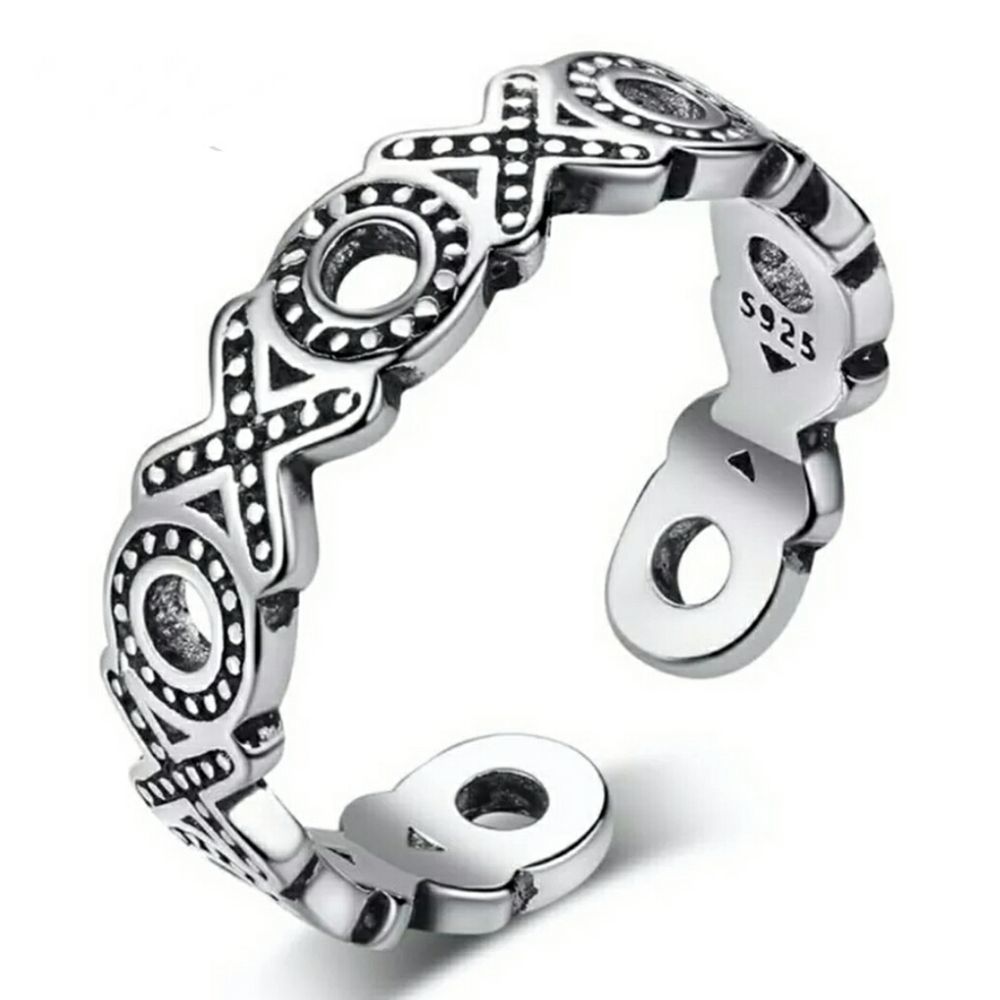 Hugs & Kisses Ring 925 SS -Adjustable